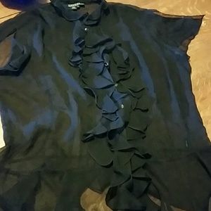 RL sheer w ruffle details